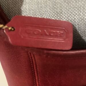 Coach Deep Red Leather Shoulder Bag